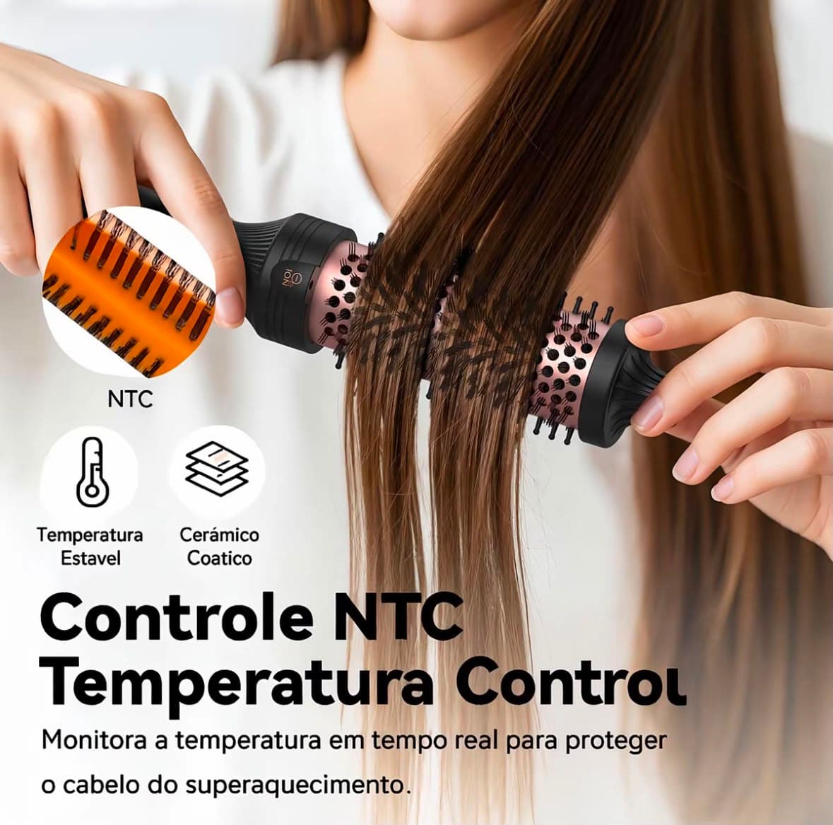Escova Modeladora GOKOCO de Ions Negativos de 38 mm